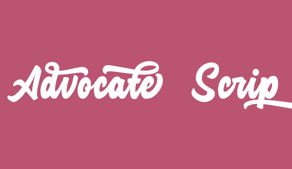 Advocate Script font big