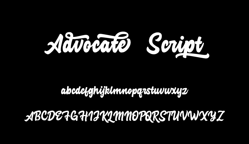 Advocate Script font