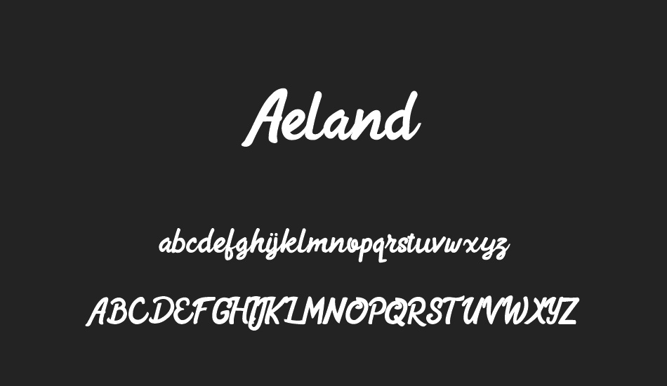 Aeland font