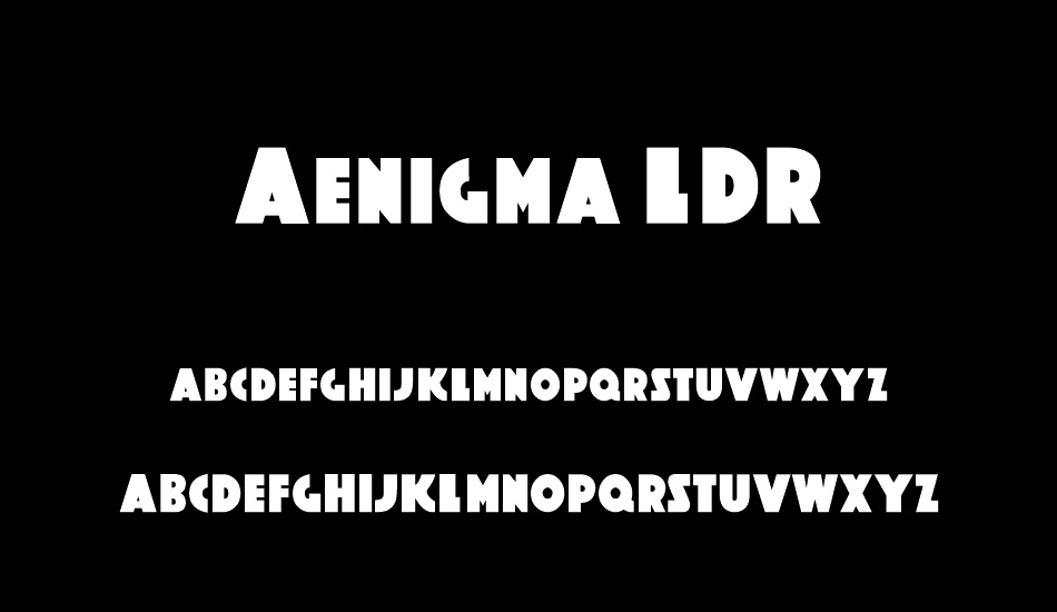 Aenigma LDR font