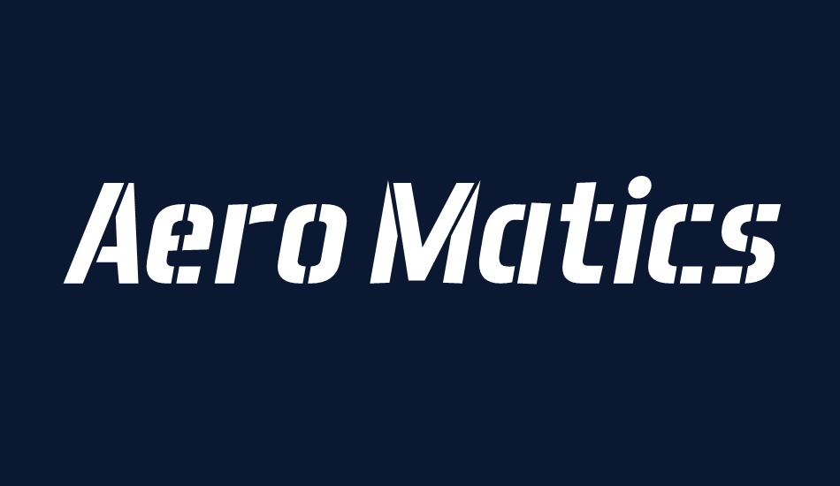 Aero Matics Stencil font big