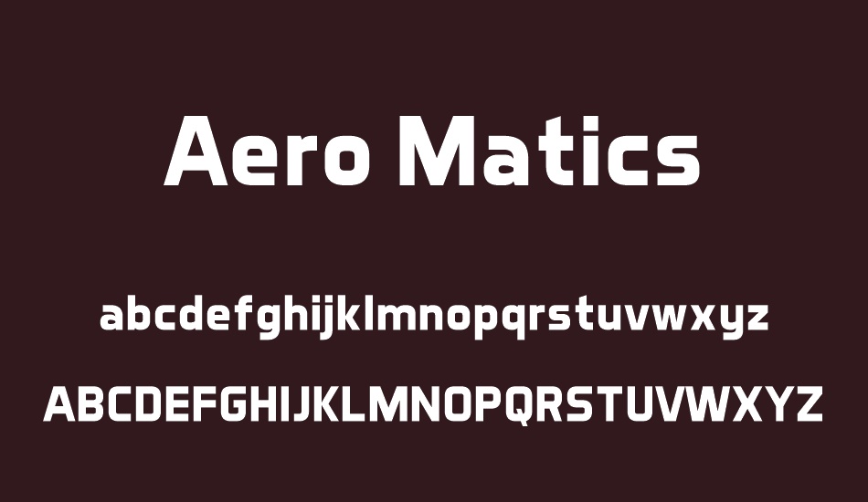Aero Matics font