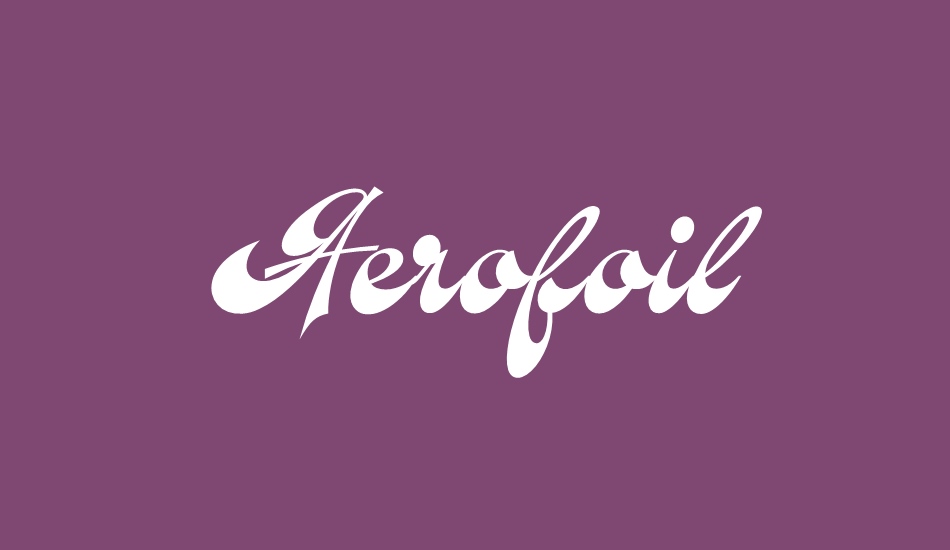 Aerofoil PERSONAL USE ONLY font big