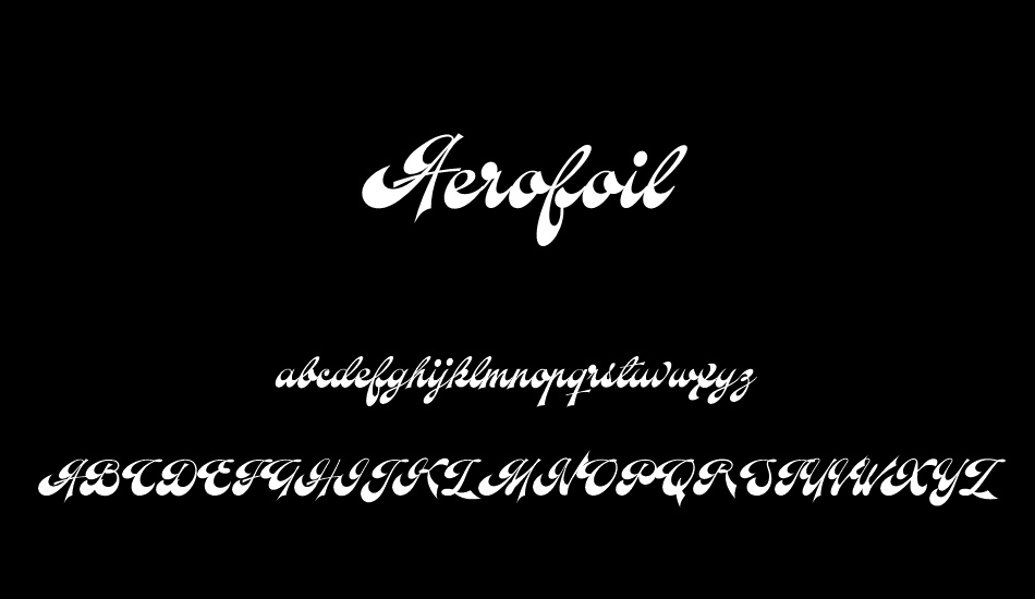 Aerofoil PERSONAL USE ONLY font