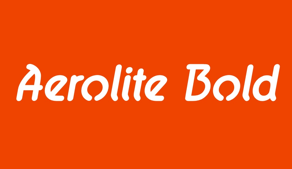 Aerolite Bold Italic font big