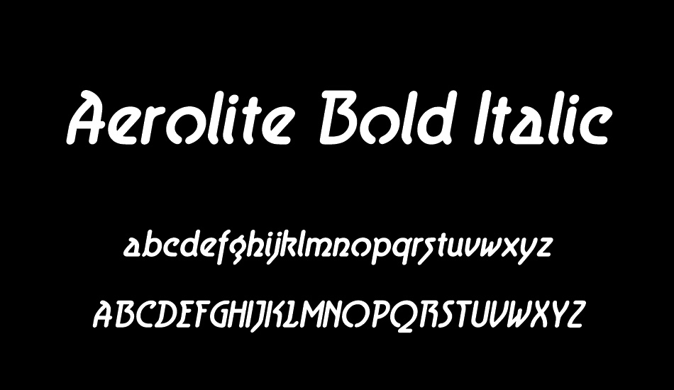 Aerolite Bold Italic font