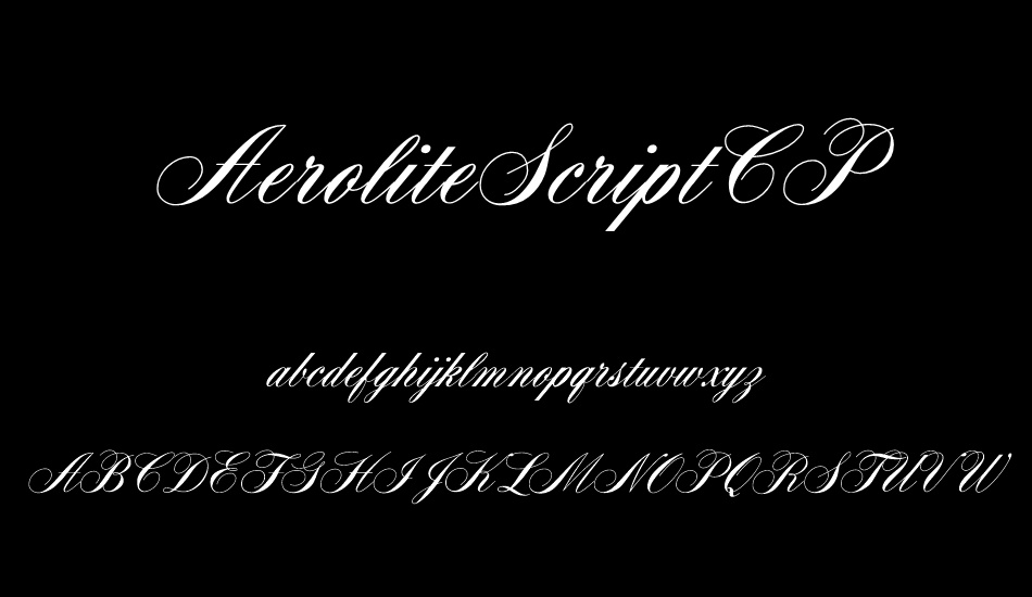 AeroliteScriptCP font