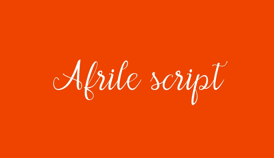 Afrile script font big