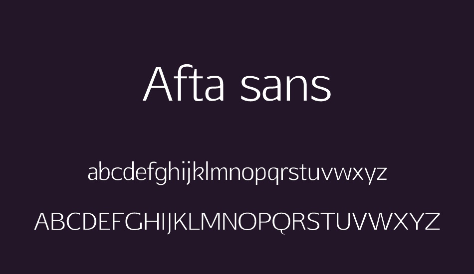 Afta sans font