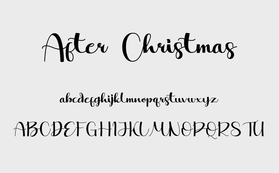 After Christmas font