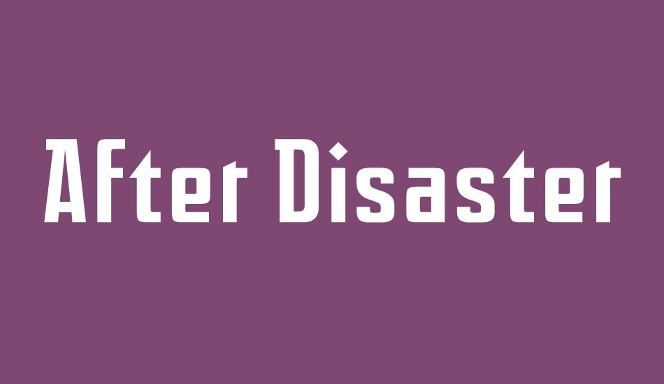 After Disaster font big