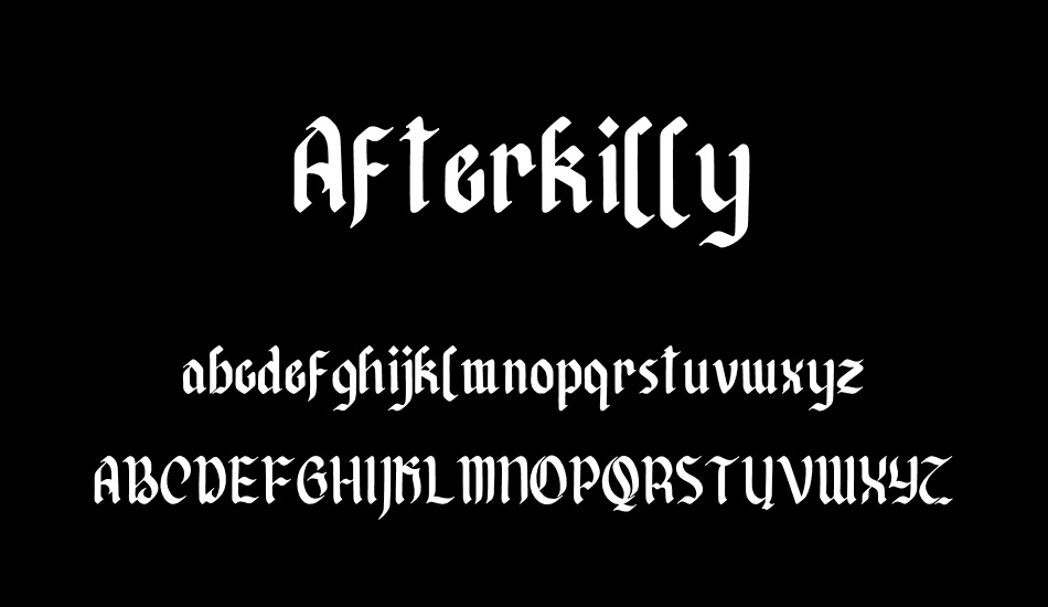 Afterkilly font