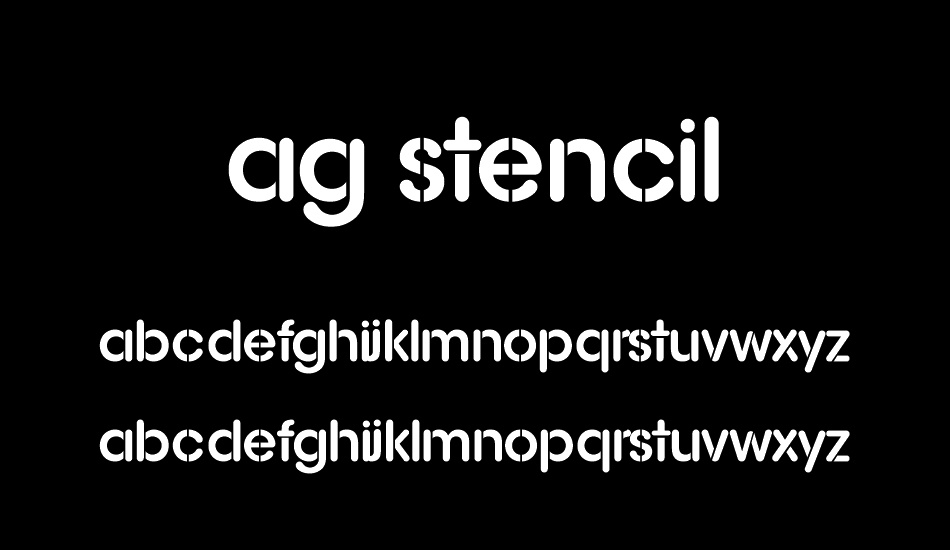 AG Stencil font