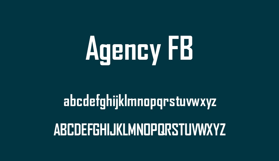 Agency Fb Font Agency Fb Font
