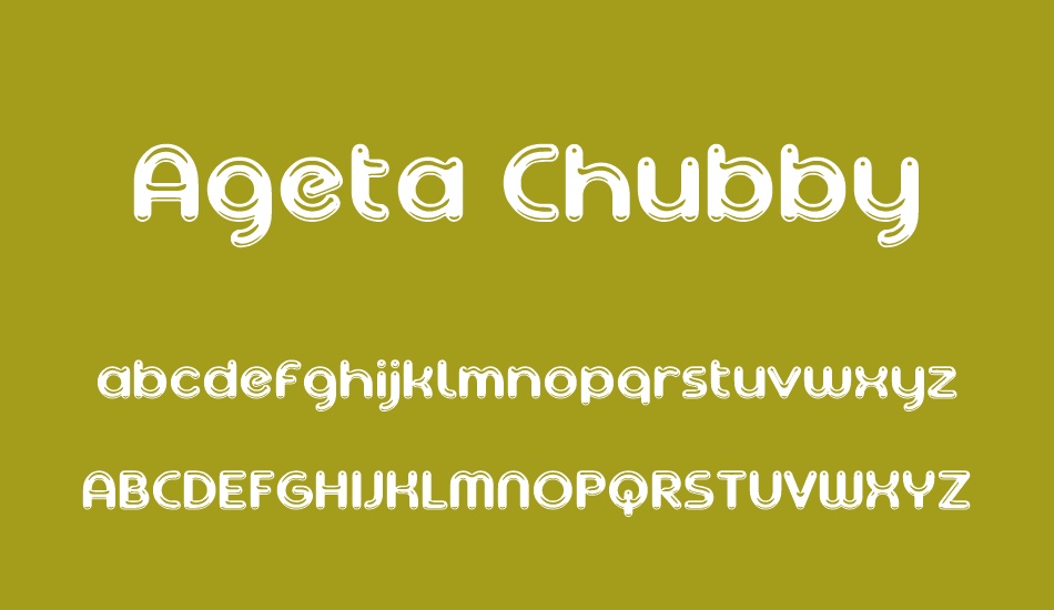 Ageta Chubby Demo font