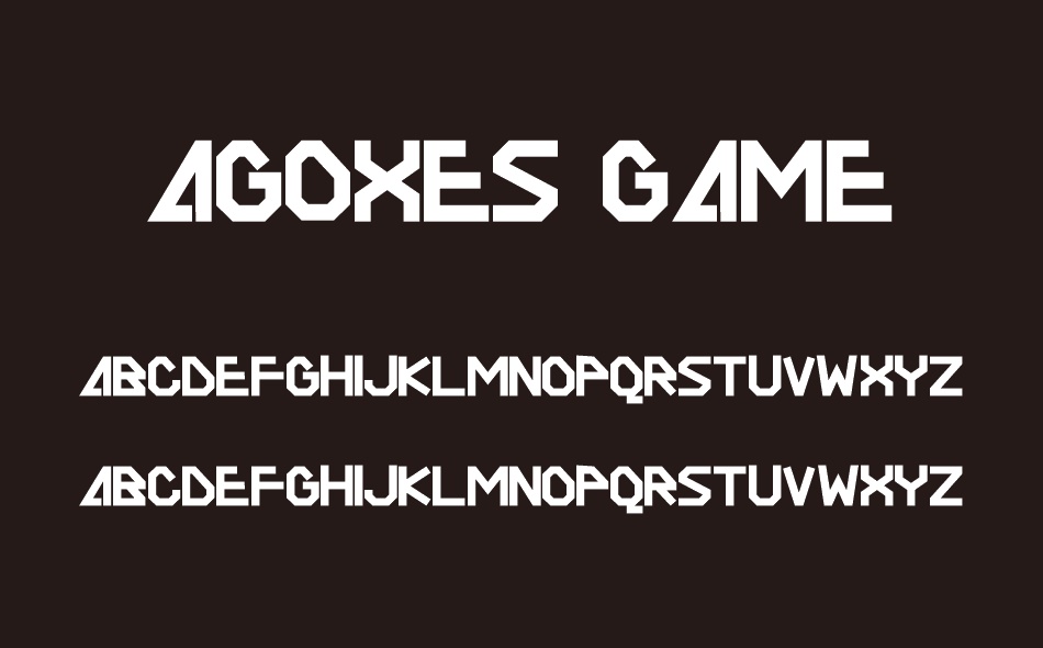 Agoxes Game font