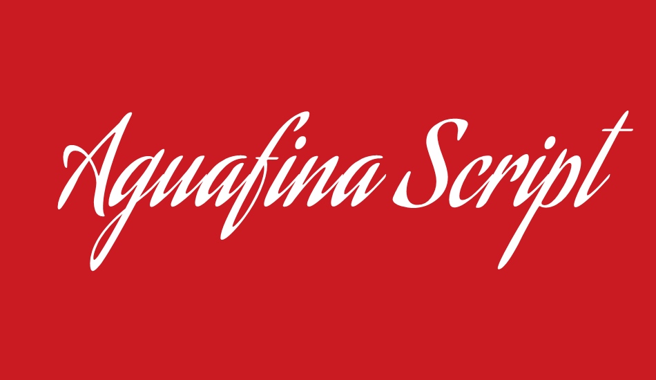 Aguafina Script font big