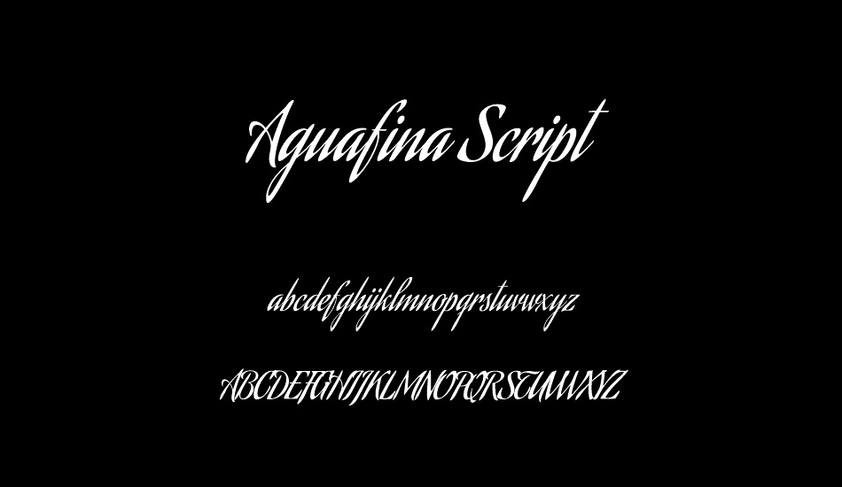 Aguafina Script font