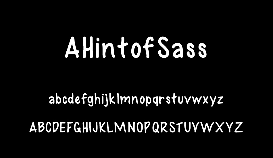 AHintofSass font