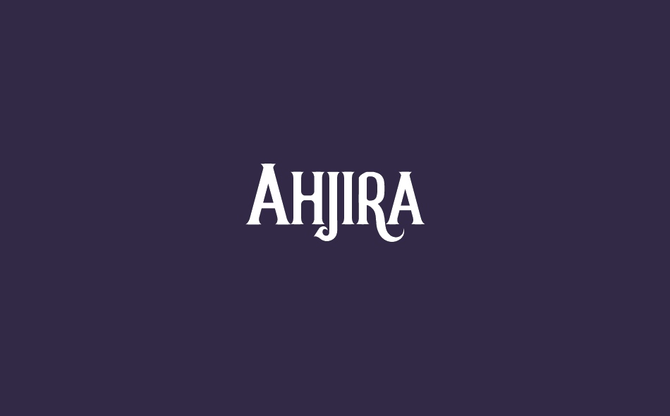 Ahjira font big