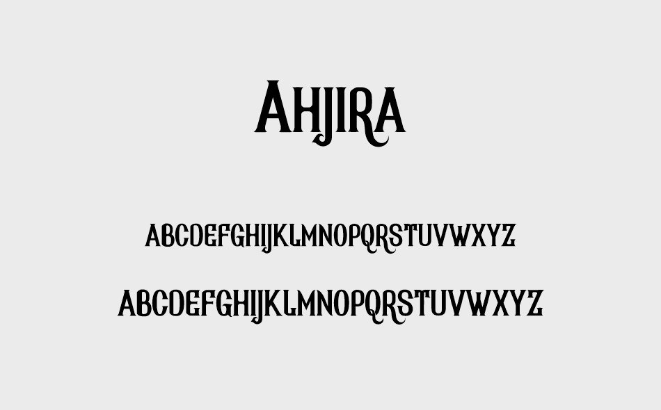 Ahjira font