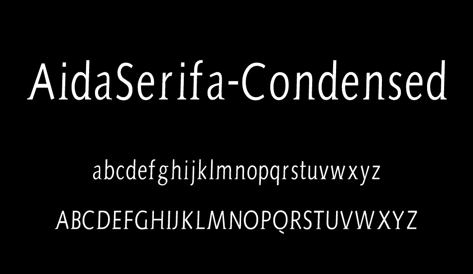 AidaSerifa-Condensed font