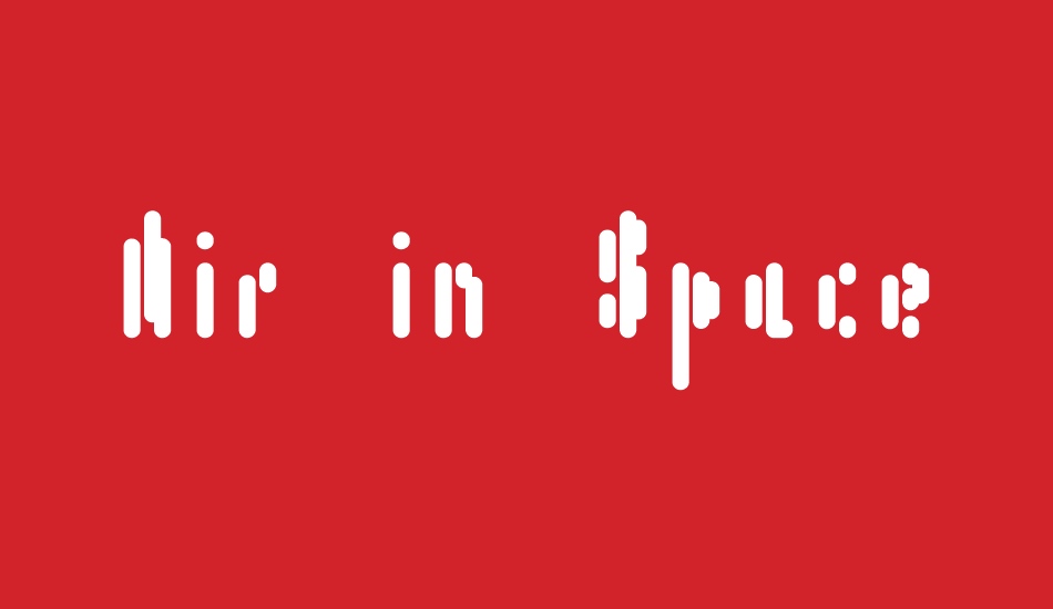 Air in Space font big