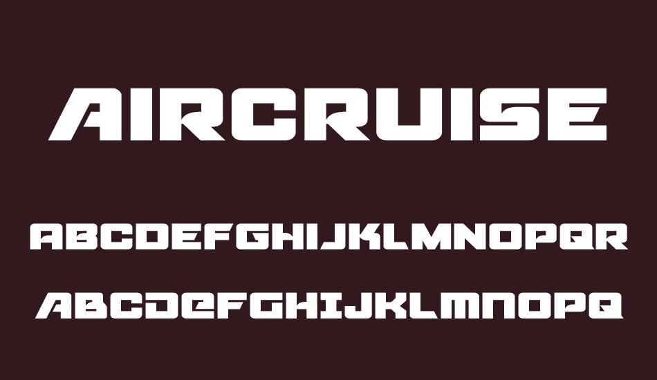 Aircruiser font