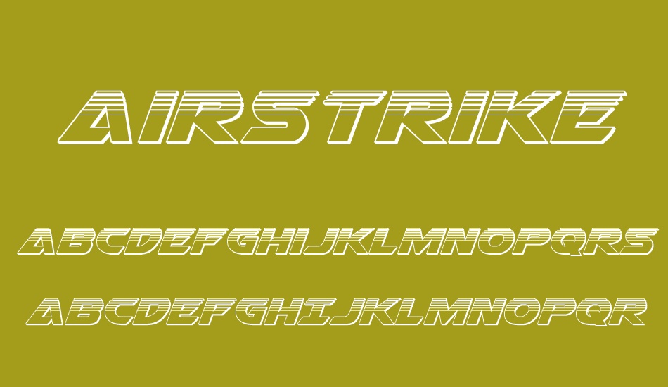 Airstrike Platinum font