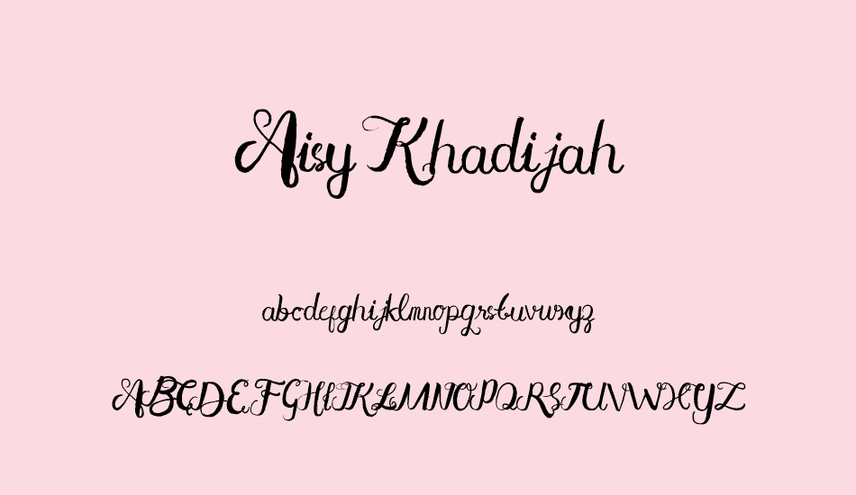 aisy-khadijah font