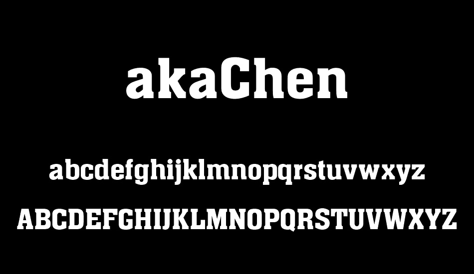 akaChen font