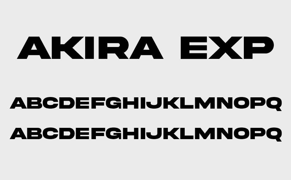 Akira Expanded font