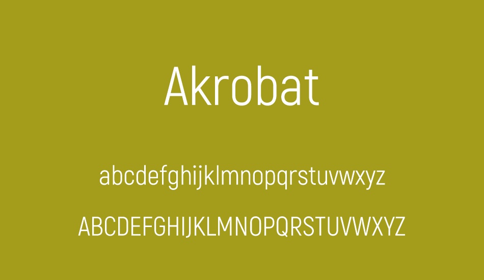 Akrobat font