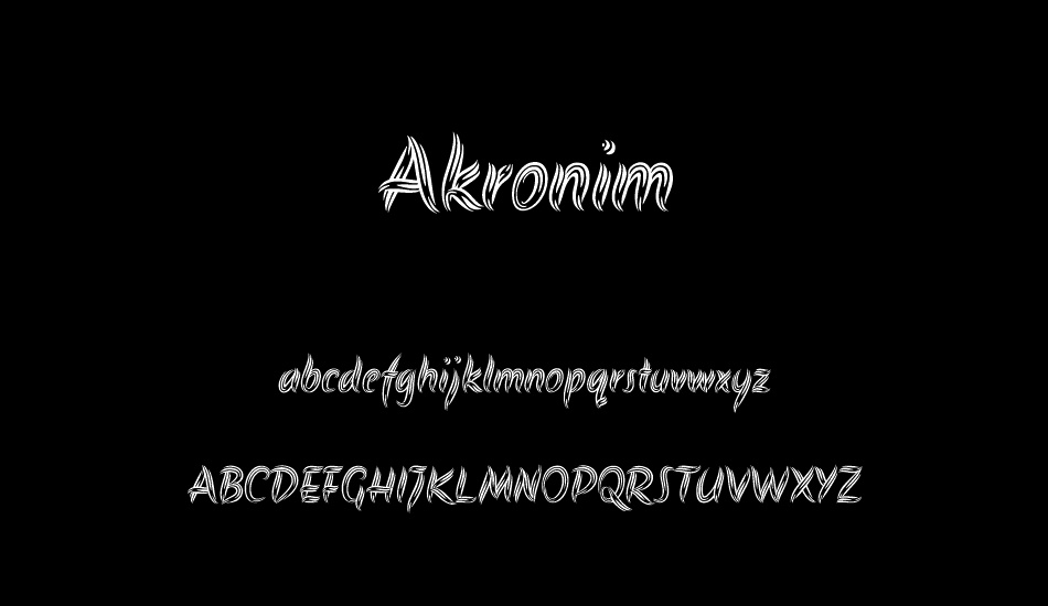 Akronim font