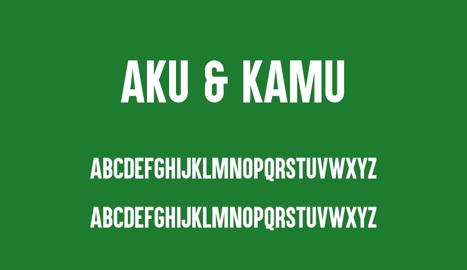 Aku & Kamu font