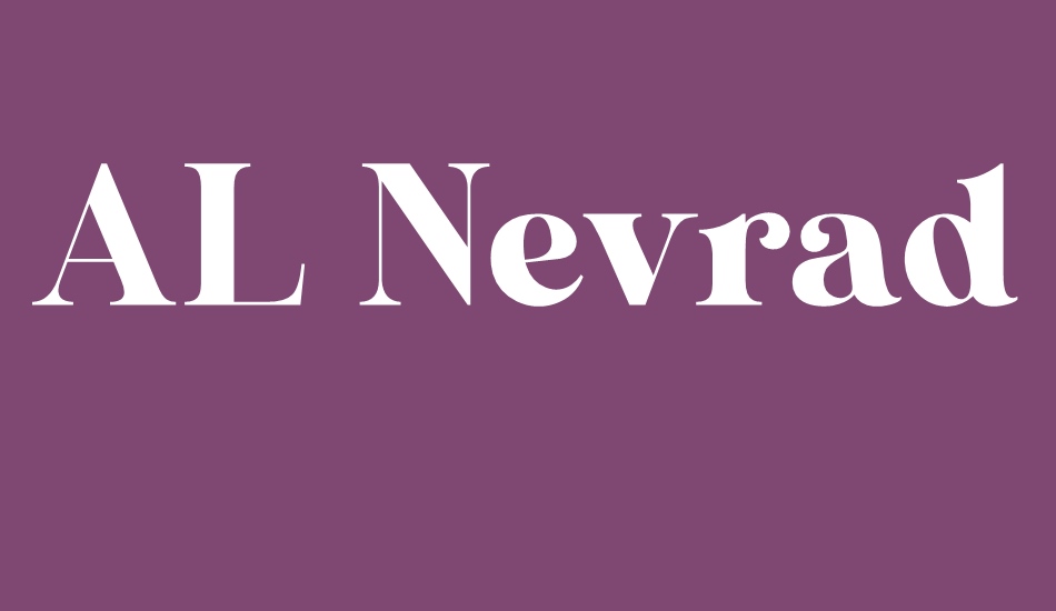 AL Nevrada Personal Use Only font big