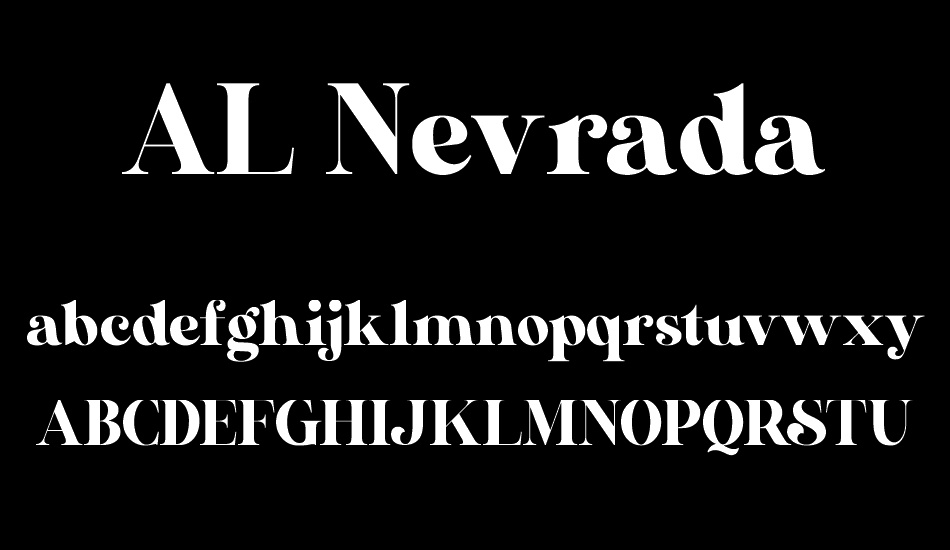 AL Nevrada Personal Use Only font