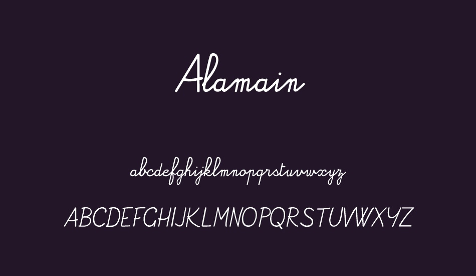 Alamain font