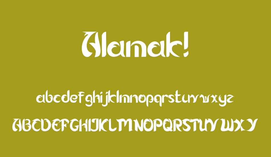 Alamak! font