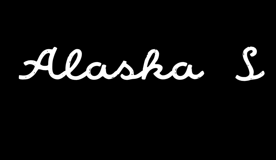 Alaska Script Demo font big