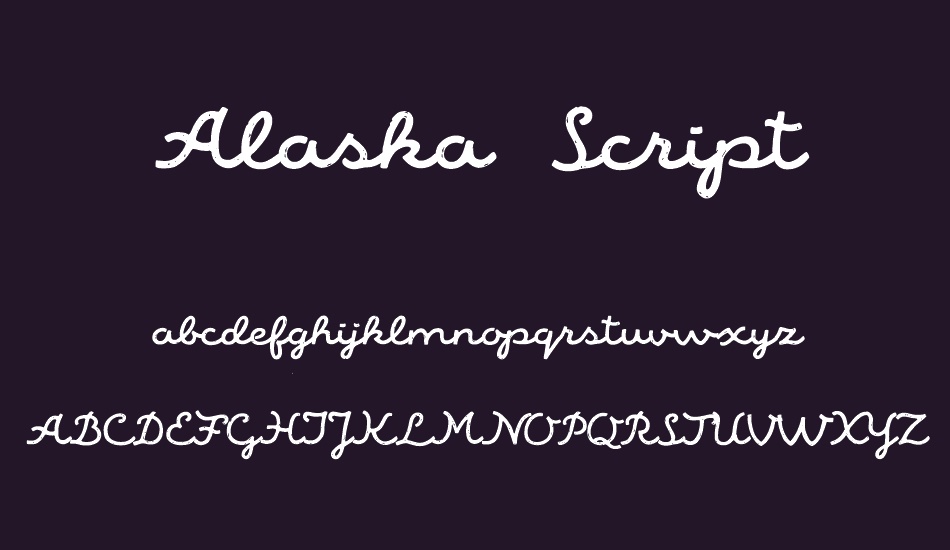 Alaska Script Demo font
