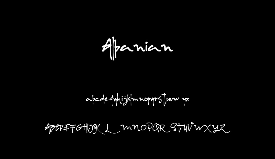 Albanian font
