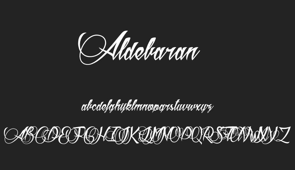 Aldebaran font