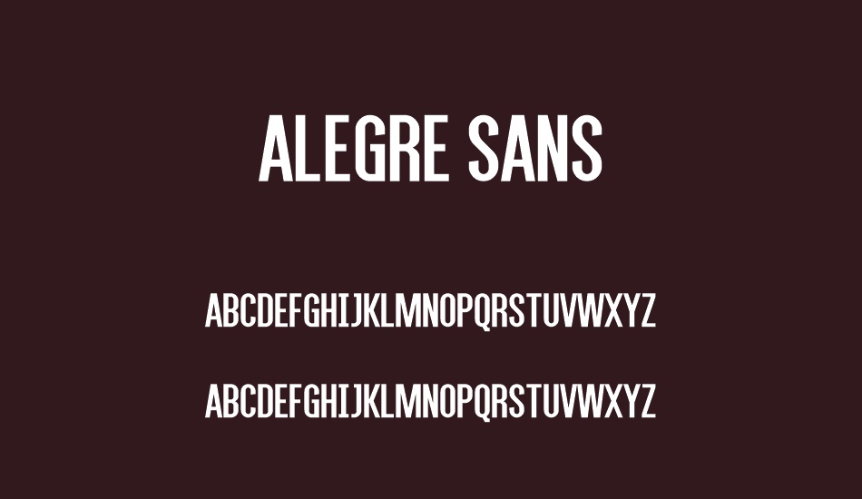 Alegre Sans font