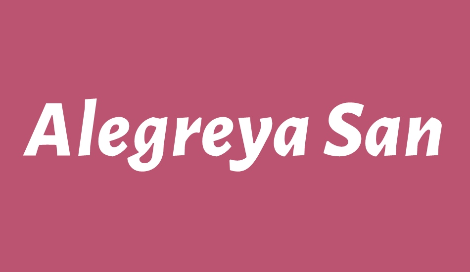 Alegreya Sans ExtraBold font big