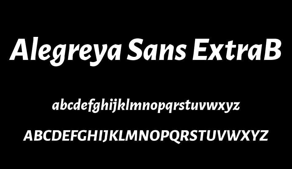 Alegreya Sans ExtraBold font