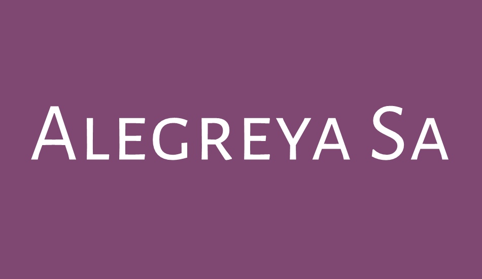 Alegreya Sans SC font big