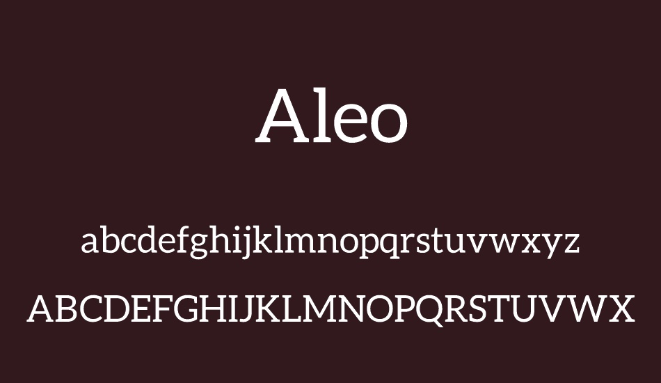 Aleo font