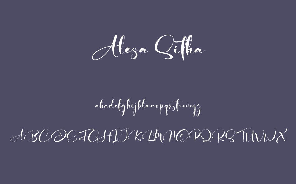 Alesa Sitha font