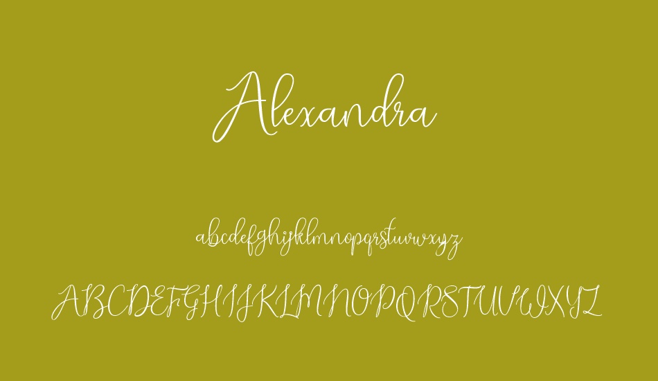 Alexandra Demo font